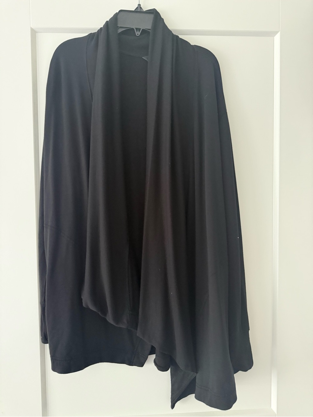 Athleta Black Draped Open Front Women’s Jacket